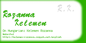 rozanna kelemen business card